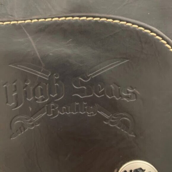 High Seas Rally Black Leather Bifold Trifold Wallet Organizer Passport Holder - Picture 5 of 8